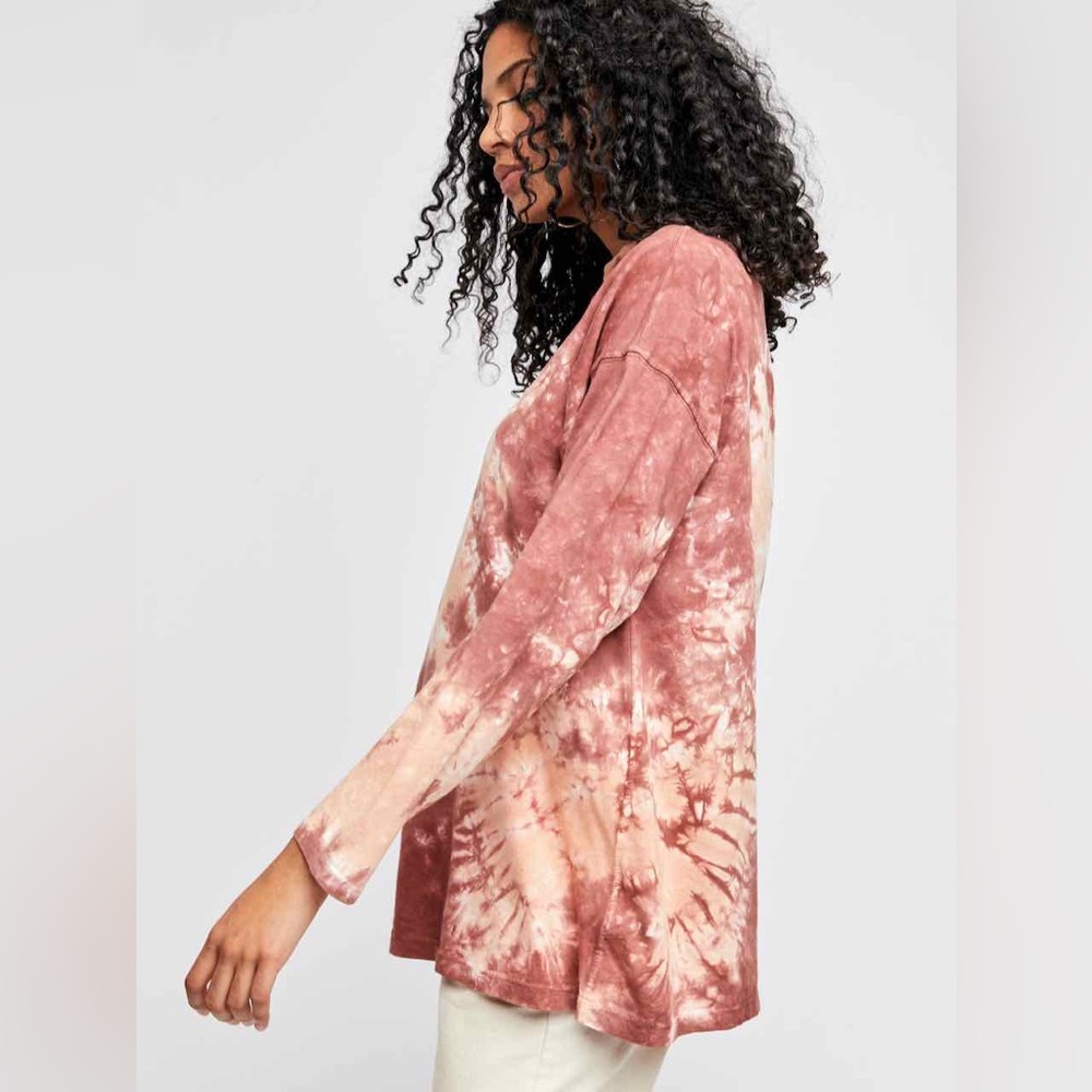 Free people Tie-Dye Long Sleeve Tunic Top